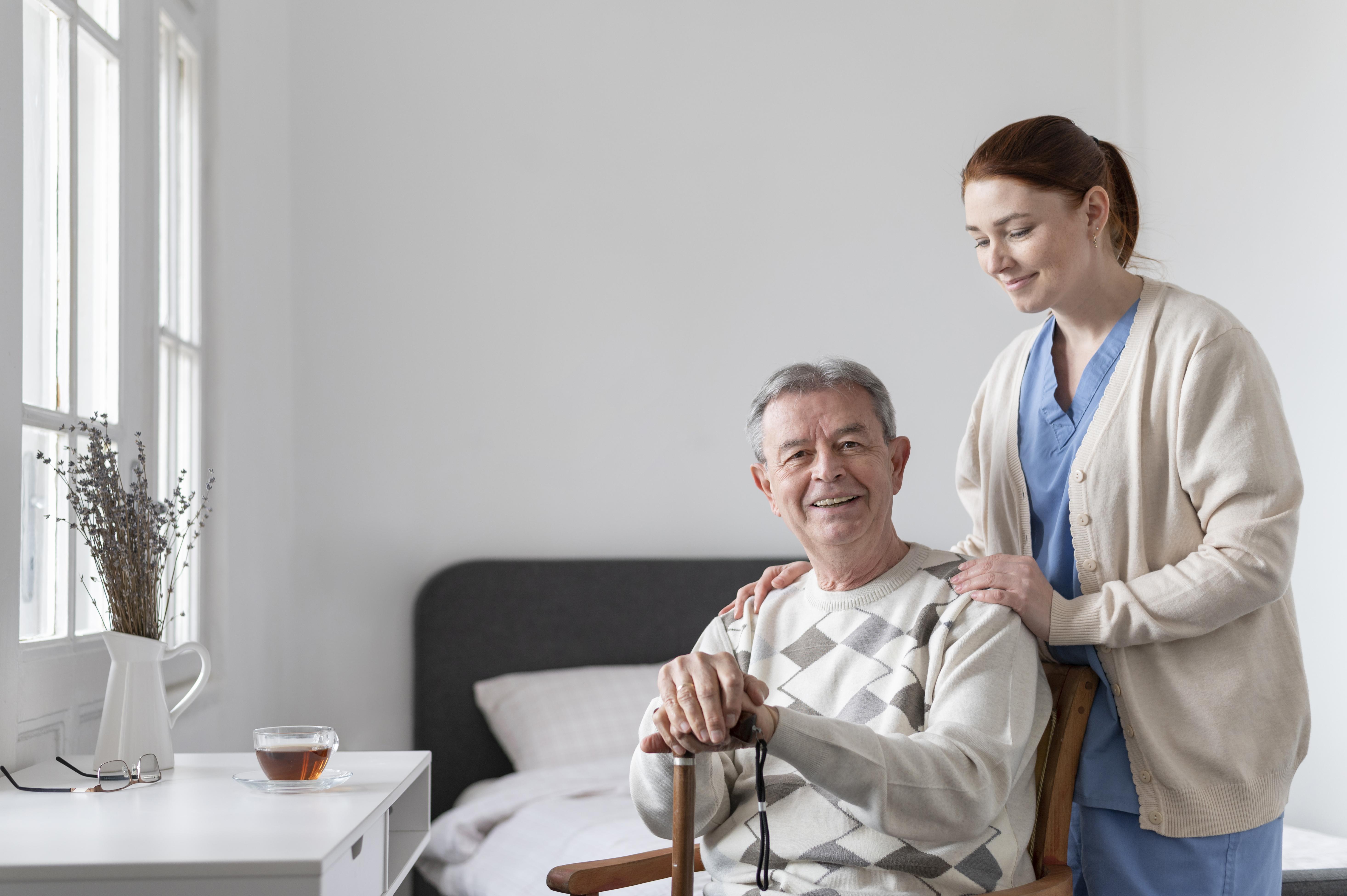 Caregiver providing companionship services